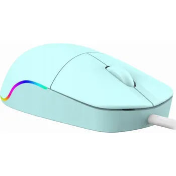 Myš Defender Drátová myš AZORA MB-241 1200 DPI mátově zelená s podsvícením