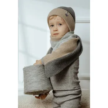 Šála Dětská šála Jamiks HANSIN šedá barva, hladká, JZI118 HANSIN.Szal.JZI118.B 09X, vel. ONE SIZE