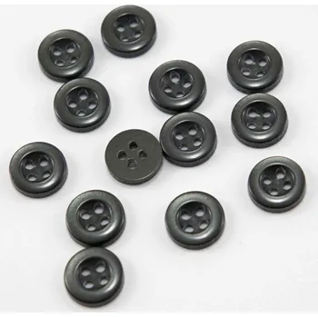 Knoflík Dírkový košilový knoflík s leskem - tmavá zeleno šedá - průměr 1,14 cm