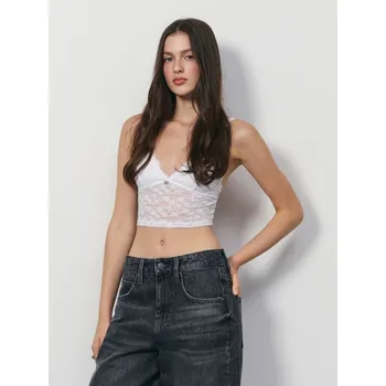 Dámské tričko Krajková halenka - XL - House - bílý - 299GT-00X