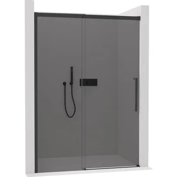 CERANO Sprchové posuvné dveře Lantono L/P černá mat, grafitové sklo 100x195 CER-8050BD7235