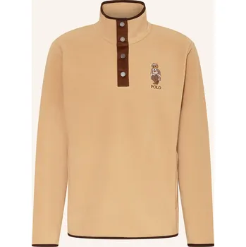 Pánská mikina Polo Ralph Lauren Pánský Fleecový Svetr Troyer, béžová, M