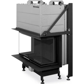 Krbová vložka Romotop - HEAT C 3G L 80.52.31.26 K1 - s konstrukcí, výsuvnými dvířky a děleným sklem