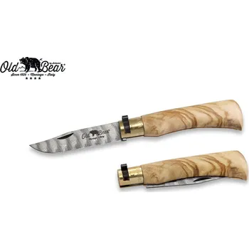 kapesní nůž Kapesní nůž Antonini OldBear 9305/19_LU OBB Damascus damašková čepel,rukojeť olivové dřevo