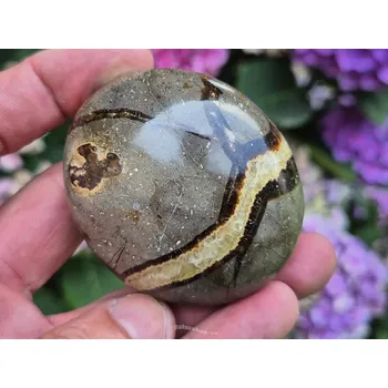 Přírodní kámen Leštěný kámen septárie 151g (Madagaskar)