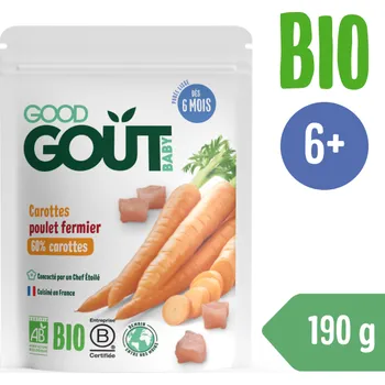 Good Gout BIO Mrkev s farmářským kuřátkem (190 g)
