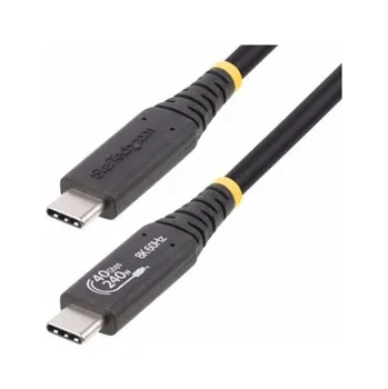 Datový kabel StarTech.com 1m (3.3ft) USB4 Cable, USB-IF Certified USB-C Cable, 40 Gbps - USB kabel - USB-C (M) do USB-C (M) - USB4 / Thunderbolt 3 / Thunderbolt 4 / DisplayPort 1.4 - 48 V - 5 A - 1 m - neobsahuje