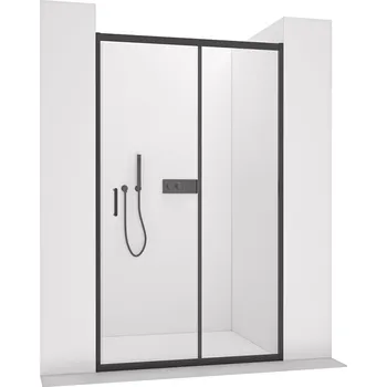 CERANO - Sprchové posuvné dveře Orlano L/P - 5 mm - černá matná, transparentní sklo - 130x195 cm