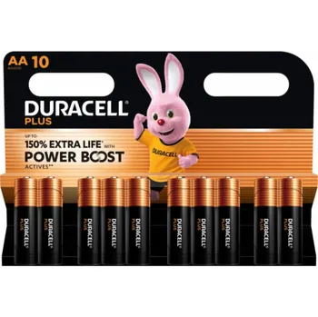 Článková baterie 1x10 Duracell Plus Power Boost Mignon MN1500 AA LR6 1,5V