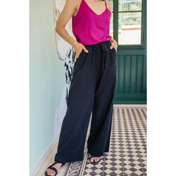 Pánské kalhoty Kalhoty Malva černé Velikost: S