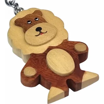 Dřevěná hračka 2Kids Toys Dřevěná klíčenka Lev stojící