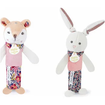 Hračka pro nejmenší Doudou Chrastítko pískací 17 cm 1 ks srnka