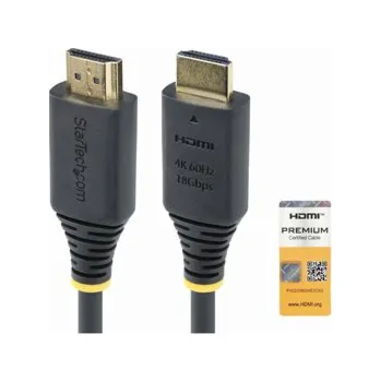 Video kabel StarTech.com 4m (13ft) Premium Certified High Speed HDMI Cable, 4K60Hz - Prémiově vysoká rychlost - kabel HDMI s ethernetem - HDMI s piny (male) do HDMI s piny (male) - 4 m - černá - pasivní, podpora