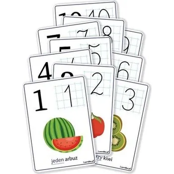 Matematika Plansze edukacyjne A5 - Cyfry 1-10 10 kart