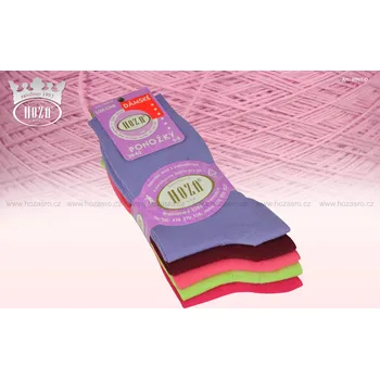 Dámské ponožky Hoza Dámské ponožky hladké, 100% bavlna -barevný mix - H001-D Barva: Balíček 1, Velikost: 39-42