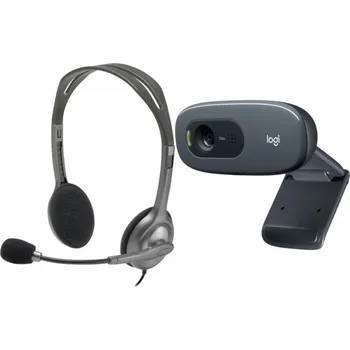 Sluchátka Logitech H111 (981-000593) + C270 (960-001063) sluchátka