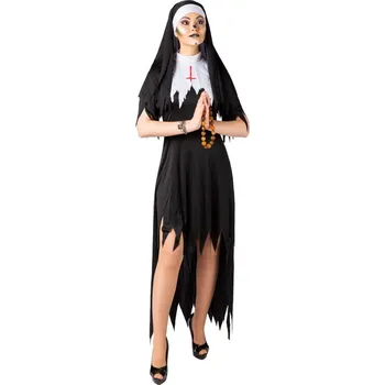 Karnevalový kostým Halloweenská jeptiška -L/XL