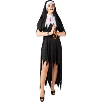 Karnevalový kostým Halloweenská jeptiška - S/M