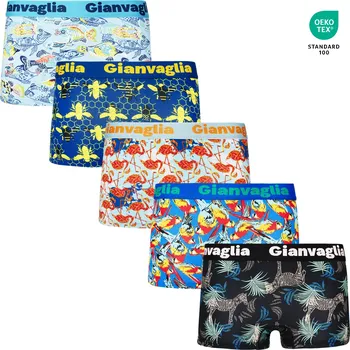 Trenýrky Gianvaglia 5-PACK Dámských nižších boxerek Zvířátková Fiesta 8807 Barva/Velikost: mix 5 vzorů viz foto / XL/XXL