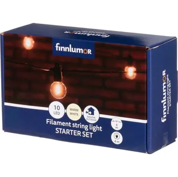Dekorativní svítidlo Finnlumor LED girlanda s filamentovými žárovkami, 4 m, teplé světlo