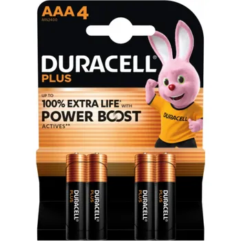 Článková baterie 1x4 Duracell Plus Power Boost Micro MN2400 AAA LR03 1,5V