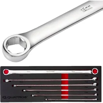 Klíč Extra dlouhé očkové klíče 8-19 mm 6ks ve vložce do dílenského vozíku Quatros QS50464