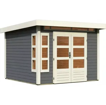 Zahradní stavba KARIBU HOLZTECHNIK dřevěný domek KARIBU KASTORF 6 (31533) terragrau LG3574