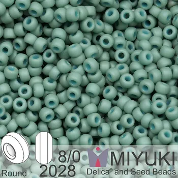 Korálek Korálky Miyuki Round 8/0. Barva 2028 Matte Opaque Sea Foam Luster. Balení 5g