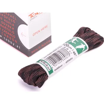 Tkaničky do bot Tkaničky ploché Tobby 0802-87 black-brown multipack Velikost: 200 cm
