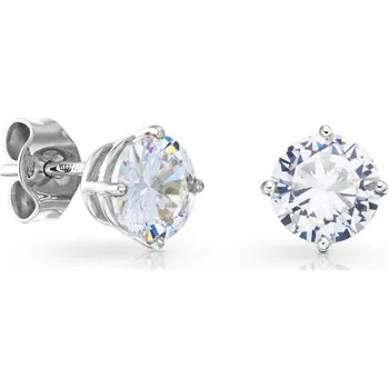 Šperk Zlaté náušnice Zora se zirkony Barva: Bílé zlato