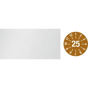 Samolepící etiketa Kontrolní štítek na kabel 25, barva hnědá, samolepicí fólie, 60 x 20 mm, BJ = 5 rolí à 16 ks