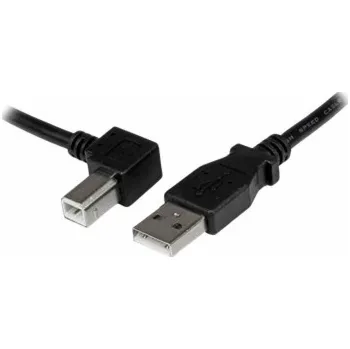 Datový kabel StarTech.com 2m USB 2.0 A to Left Angle B Cable Cord - 2 m USB Printer Cable - Left Angle USB B Cable - 1x USB A (M), 1x USB B (M) (USBAB2ML) - Kabel USB - USB typ B (M) do USB (M) - USB 2.0 - 2 m - l
