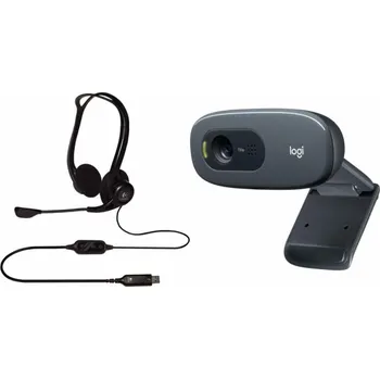 Sluchátka Sluchátka Logitech PC960 (981-000100) + C270 (960-001063)