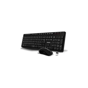 Klávesnice EVOLVEO Set klávesnice a myši K1050, Bezhrátové 2.4GHz, CZ+SK, černá