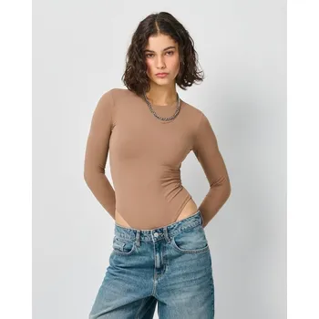 Dámské tričko Body s&nbsp;dlouhými rukávy - XS - House - káva - 809GP-84X