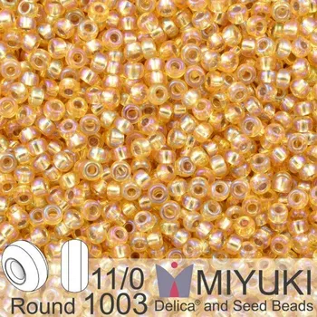 Korálek Korálky Miyuki Round 11/0. Barva 1003 S/L Gold AB. Balení 5g.