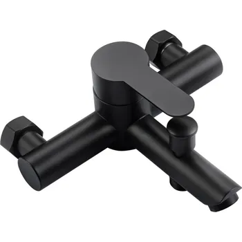 Vodovodní baterie NIORO - Vanová nástěnná baterie Sensa - černá matná TU-481717