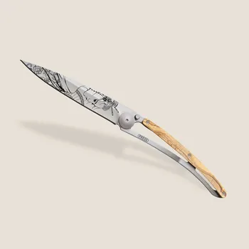 kapesní nůž Kapesní nůž Deejo 1CB066 Tattoo 37g olive wood Geisha