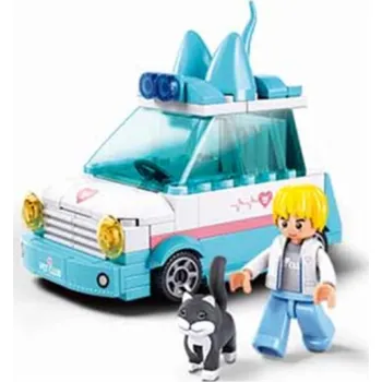 Stavebnice Sluban Sluban M38-B1212A Veterinářský vůz pro domácí mazlíčky