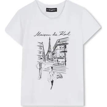 Dětské tričko Karl Lagerfeld bílá barva, Z30939 Z30939.114.150 00X, vel. 114