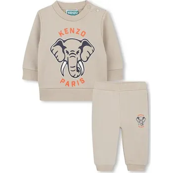 Dětská bavlněná tepláková souprava Kenzo Kids K61502.86.102 béžová 12X, vel. 102