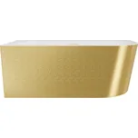 Besco Avita A-Line asymetrická vana volně stojící 160 x 75 cm levá sifon zlatá barva zlatá VANAVITAL16LZZ