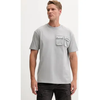 Bavlněné tričko Napapijri S-Rivalto šedá barva, NP0A4IELH621 09X, vel. M