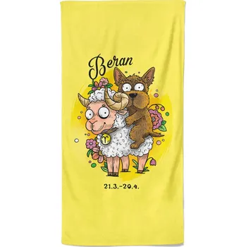 Osuška 140 x 70 cm Psí znamení - Beran