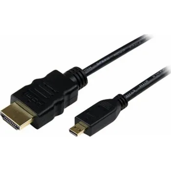 Video kabel StarTech.com 0.5m High Speed HDMI Cable with Ethernet HDMI to HDMI Micro - Kabel HDMI s ethernetem - HDMI s piny (male) do 19 pin micro HDMI Type D s piny (male) - 50 cm - černá