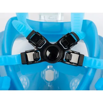 Potápěčská maska Šnorchlovací maska, modrá, celoobličejová, velikost S/M