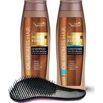 Kosmetická sada Arsy Cosmetics SET "Zkrocení nepoddajných vlasů" makadamie, keratin