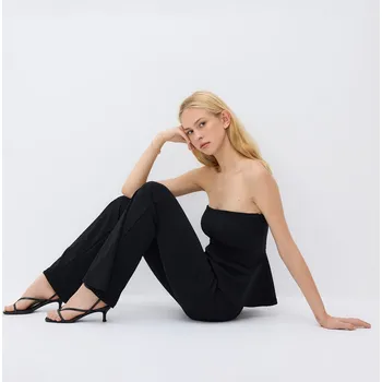 Dámské kalhoty Reserved - Zvonové kalhoty - černý - XU672-99X - XU672-99X-M