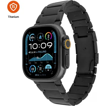 Řemínek na hodinky Titanový řemínek FIXED Titanium Strap pro Apple Watch 44/45/46/49mm, černý