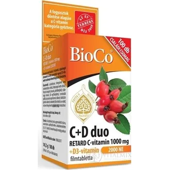 Přírodní produkt Biocel C + D duo tbl vitamin C RETARD 1000 mg + vitamín D3 2000 IU 100 ks